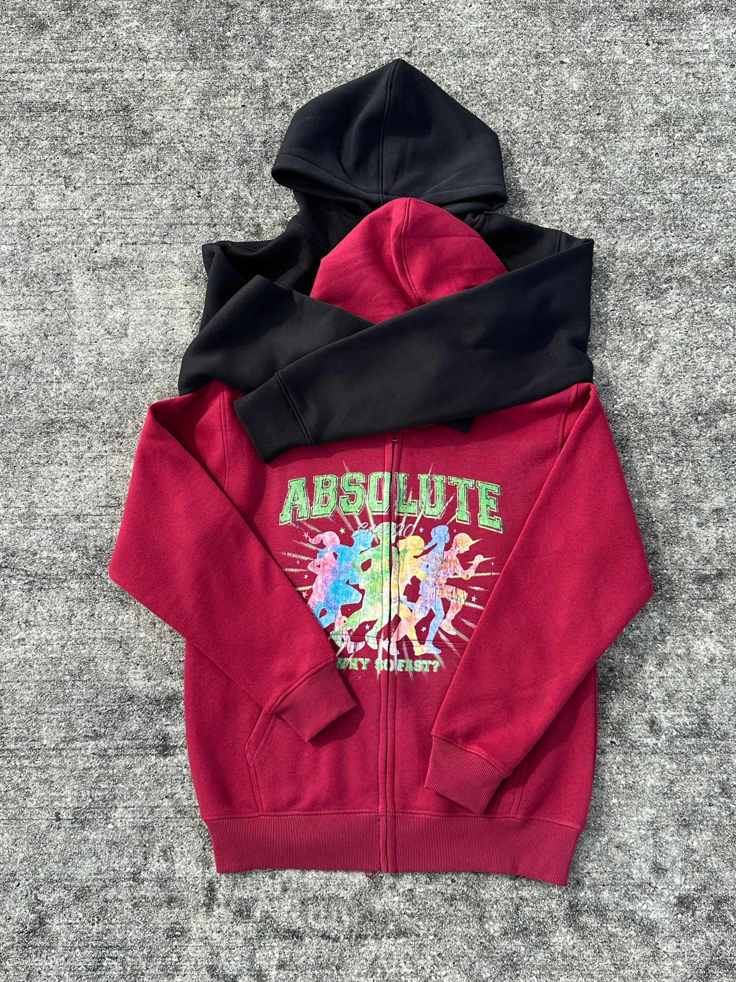 AV “Why so fast” Burgundy Zip Up